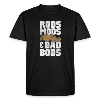 Rod mods & dad bods - Men's Premium Organic T-Shirt - black - Front - Nico (187cm)