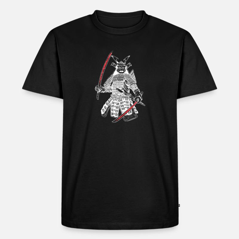 Japan Samurai Krieger Katana Schwertkampf. - Männer Premium Bio T-Shirt - Schwarz