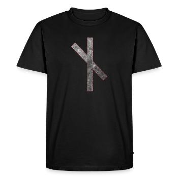 Rune Naudiz N - T-shirt Premium bio Homme - noir - Devant - Nico (187cm)