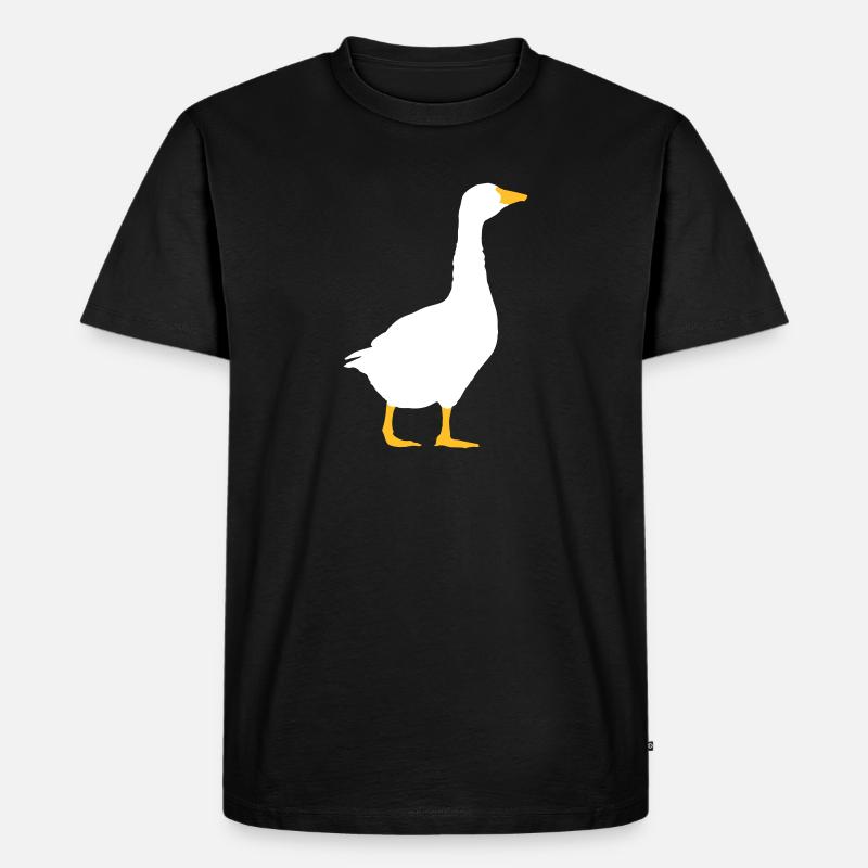 Design Gans Silhouette - Männer Premium Bio T-Shirt - Schwarz