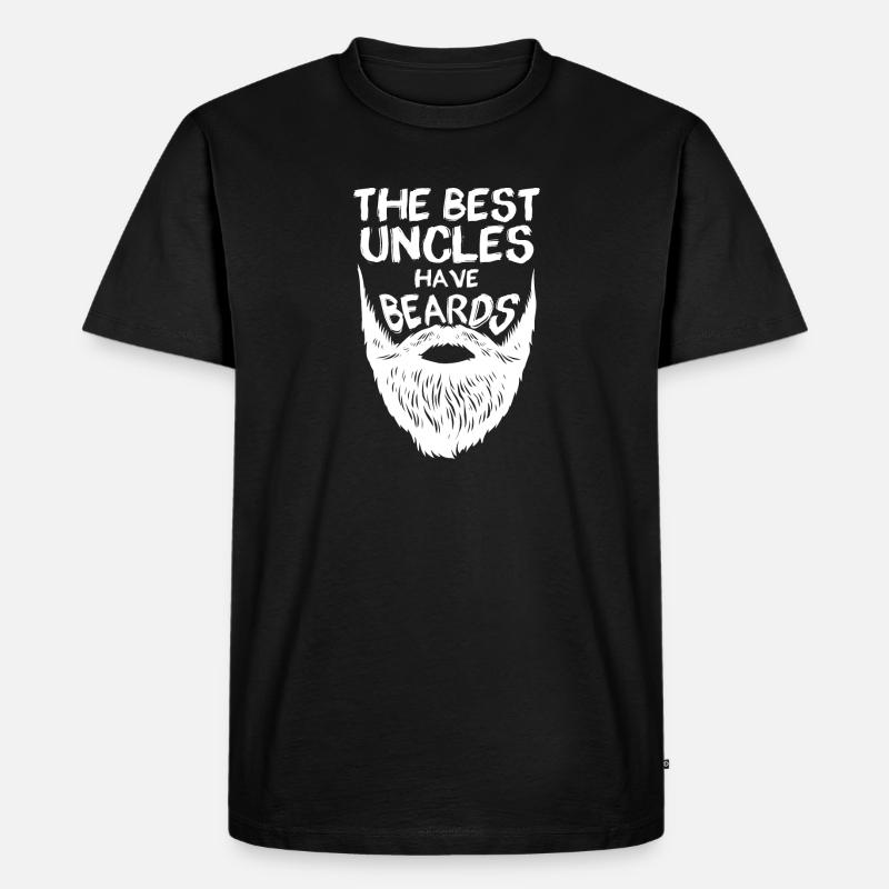 Bärtiger Onkel - Männer Premium Bio T-Shirt - Schwarz
