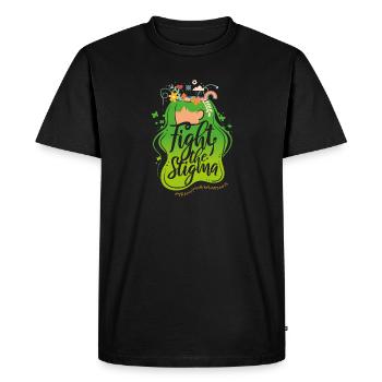 Green Ribbon Mental Health Fight The Stigma - Men's Premium Organic T-Shirt - black - Front - Nico (187cm)