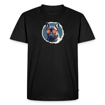 French Bulldog Sunglasses - Men's Premium Organic T-Shirt - black - Front - Nico (187cm)