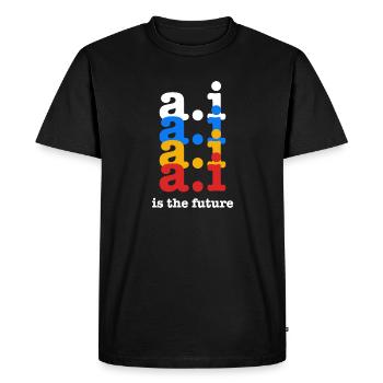 L’IA est l’avenir - T-shirt Premium bio Homme - noir - Devant - Nico (187cm)