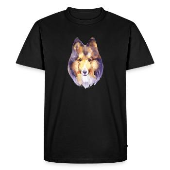 Shetland Sheltie Dog Owner Dog Lovers - Men's Premium Organic T-Shirt - black - Front - Nico (187cm)