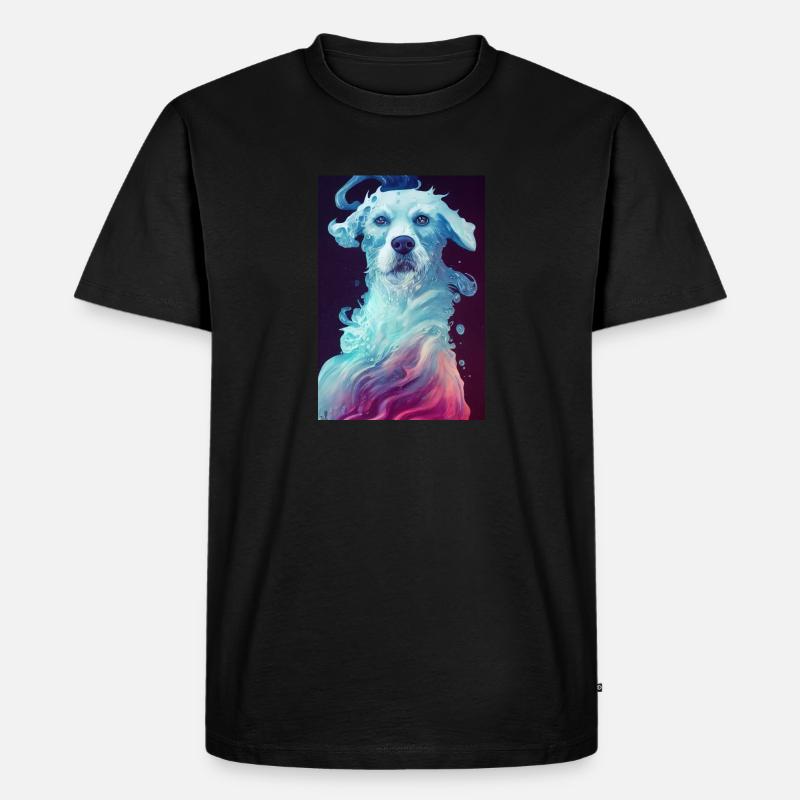 Hund Träumerisch Geist Süß - Männer Premium Bio T-Shirt - Schwarz