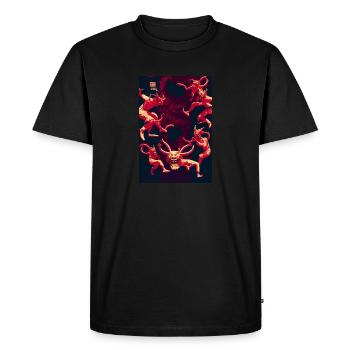 Guerrier japonais Hannya Yakuza Judo Karaté - T-shirt Premium bio Homme - noir - Devant - Nico (187cm)