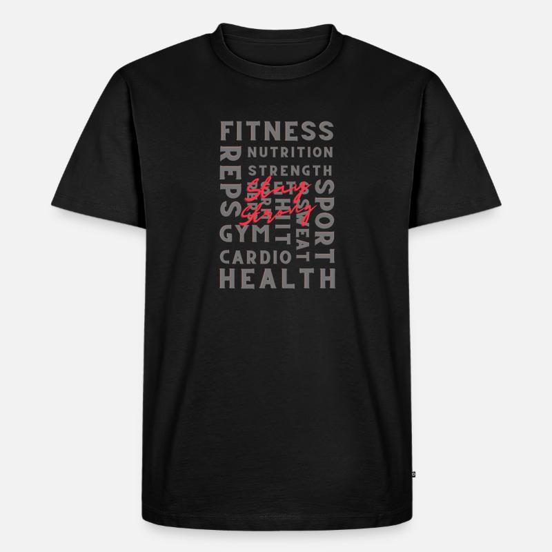 Bleib stark - Männer Premium Bio T-Shirt - Schwarz