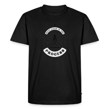 Prière active priant christianisme cadeau - T-shirt Premium bio Homme - noir - Devant - Nico (187cm)