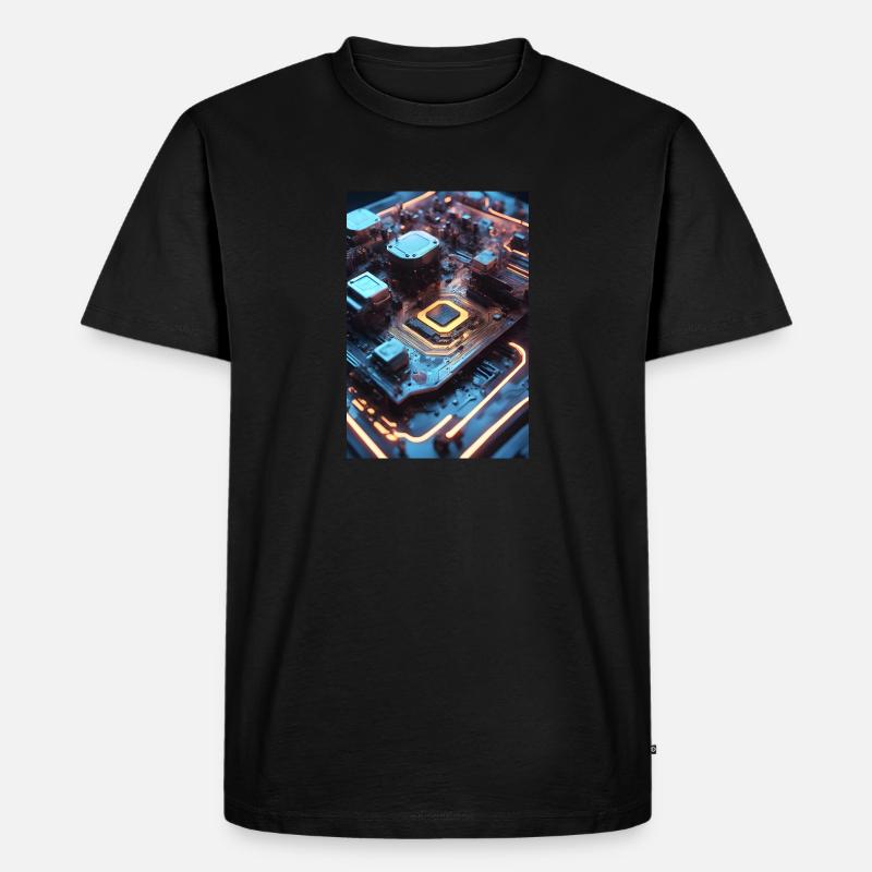Leiterplatte - Männer Premium Bio T-Shirt - Schwarz