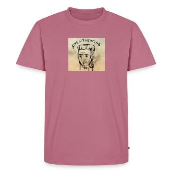 Übermäßiges Nachdenken - Männer Premium Bio T-Shirt - Mauve - Vorne - Nico (187cm)
