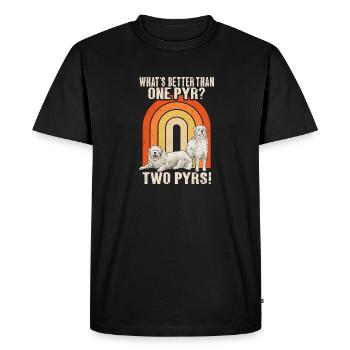 Grand chien pyrénéen - T-shirt Premium bio Homme - noir - Devant - Nico (187cm)