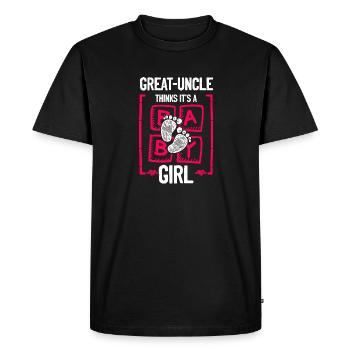 L’arrière-grand-mère pense que c’est un genre de fille - T-shirt Premium bio Homme - noir - Devant - Nico (187cm)
