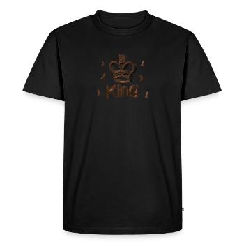 king - T-shirt Premium bio Homme - noir - Devant - Nico (187cm)