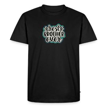 Meilleure idée cadeau Bro Ever Best Brother - T-shirt Premium bio Homme - noir - Devant - Nico (187cm)
