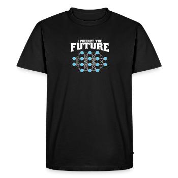 I Predict the Future – Neural Network Humor - Men's Premium Organic T-Shirt - black - Front - Nico (187cm)
