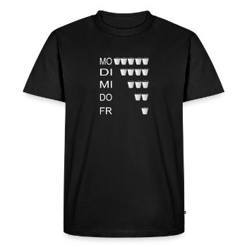 Semaine de travail semaine tasse à café - T-shirt Premium bio Homme - noir - Devant - Nico (187cm)