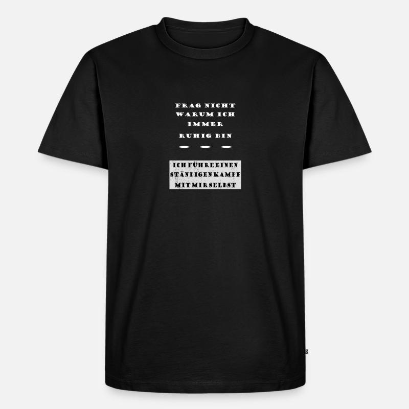 ständiger Kampf - Männer Premium Bio T-Shirt - Schwarz