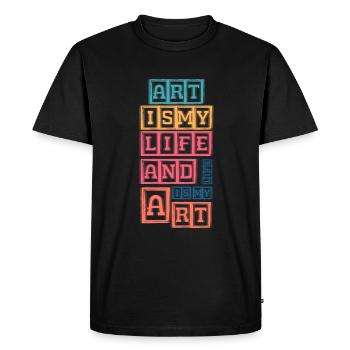 Peintre Varnisher Formation Artisanat - T-shirt Premium bio Homme - noir - Devant - Nico (187cm)