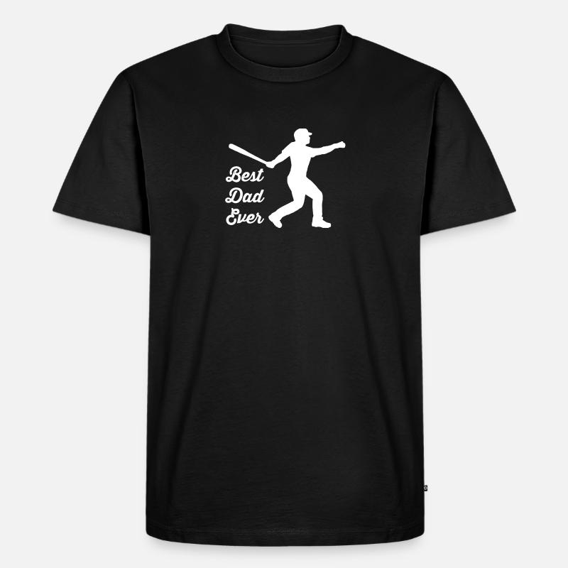 Baseball - Männer Premium Bio T-Shirt - Schwarz