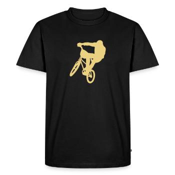 bmx sport - Men's Premium Organic T-Shirt - black - Front - Nico (187cm)