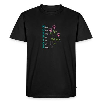 Hospice aidant les autres dans une éternité calme - T-shirt Premium bio Homme - noir - Devant - Nico (187cm)