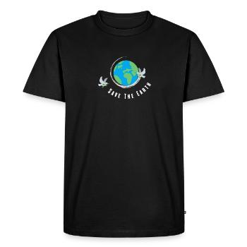 Sauver la terre - T-shirt Premium bio Homme - noir - Devant - Nico (187cm)
