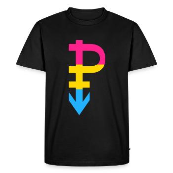 Pansexual - LGBT CSD Pan - T-shirt Premium bio Homme - noir - Devant - Nico (187cm)