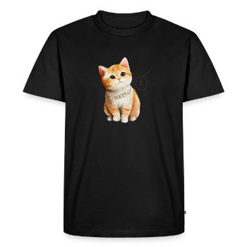 Chaton - T-shirt Premium bio Homme - noir - Devant - Nico (187cm)