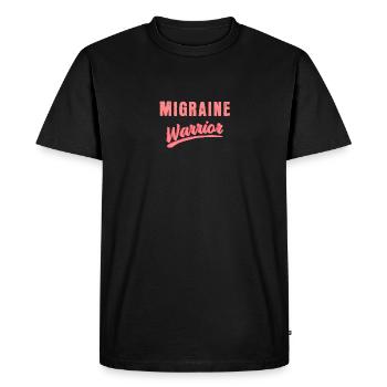 Migraine Headache Fighter Funny Saying - Men's Premium Organic T-Shirt - black - Front - Nico (187cm)