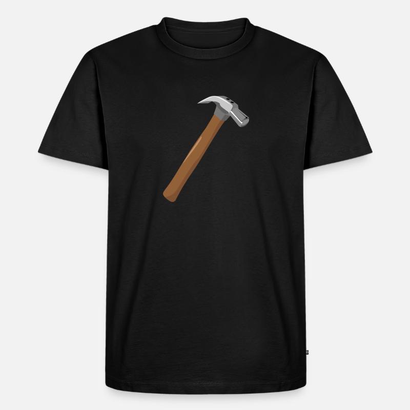 Hammer - Männer Premium Bio T-Shirt - Schwarz