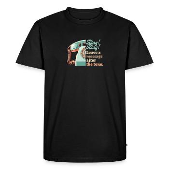 Ring Ring! (A Blast from the Past) - Men's Premium Organic T-Shirt - black - Front - Nico (187cm)