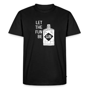 Que le plaisir soit l’alcool au gin - T-shirt Premium bio Homme - noir - Devant - Nico (187cm)