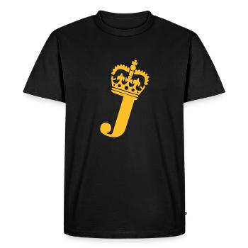 J - Letter - Name - Men's Premium Organic T-Shirt - black - Front - Nico (187cm)