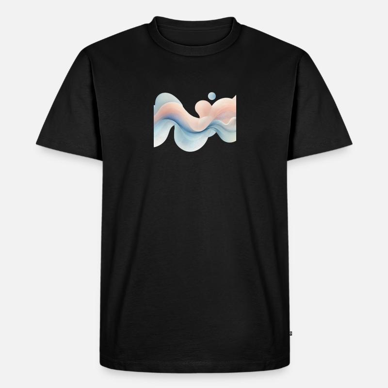 Flow - Männer Premium Bio T-Shirt - Schwarz