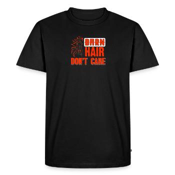 Design Barn Hair Dont Care - T-shirt Premium bio Homme - noir - Devant - Nico (187cm)