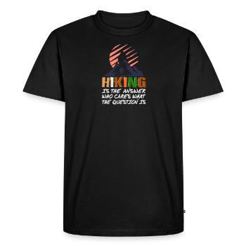 Hiking Design Hiking is the Answer - T-shirt Premium bio Homme - noir - Devant - Nico (187cm)