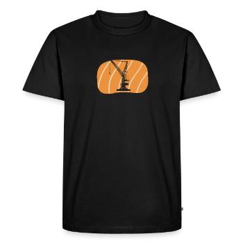 Grue Grutier Opérateur de chantier - T-shirt Premium bio Homme - noir - Devant - Nico (187cm)