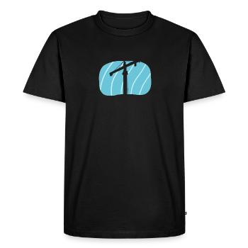 Construction site crane operator crane driving - Men's Premium Organic T-Shirt - black - Front - Nico (187cm)