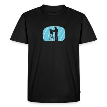 Peinture Peinture Peintre - T-shirt Premium bio Homme - noir - Devant - Nico (187cm)