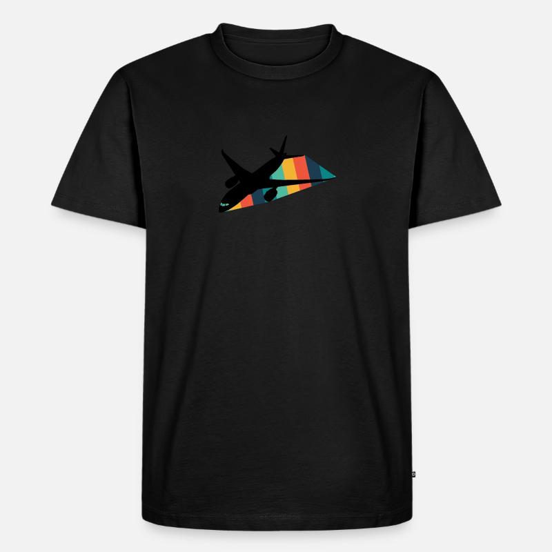 Luftfahrt Flugzeug Flugzeug - Männer Premium Bio T-Shirt - Schwarz