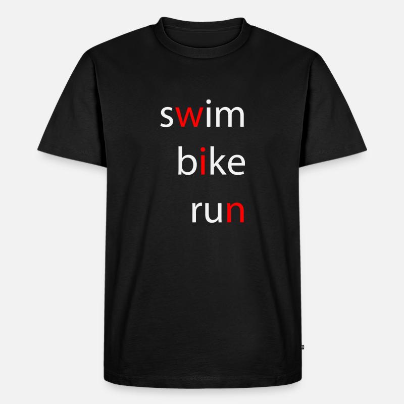 Triathlon - Männer Premium Bio T-Shirt - Schwarz