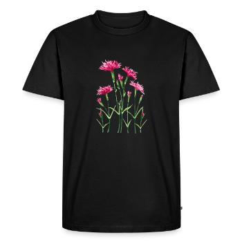 fleurs - T-shirt Premium bio Homme - noir - Devant - Nico (187cm)