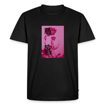 une rose est une rose - T-shirt Premium bio Homme - noir - Devant - Nico (187cm)