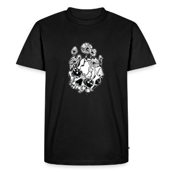 Magic Mushrooms // Skulls // Illustration - Men's Premium Organic T-Shirt - black - Front - Nico (187cm)