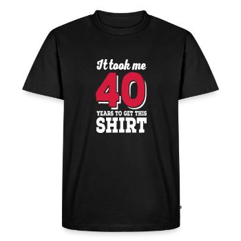 40e anniversaire - T-shirt Premium bio Homme - noir - Devant - Nico (187cm)