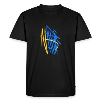 Ukrainian creativity - Men's Premium Organic T-Shirt - black - Front - Nico (187cm)