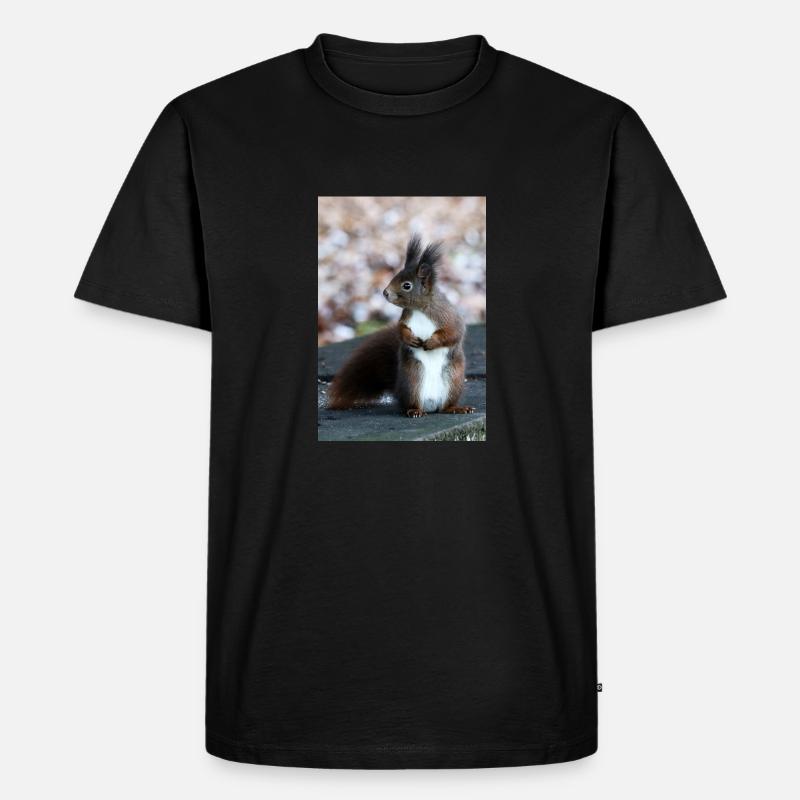 Eichhörnchen, Isibat - Männer Premium Bio T-Shirt - Schwarz