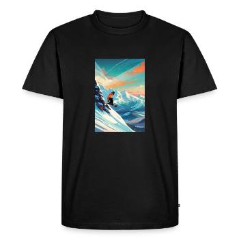 Snowboarder III - T-shirt Premium bio Homme - noir - Devant - Nico (187cm)