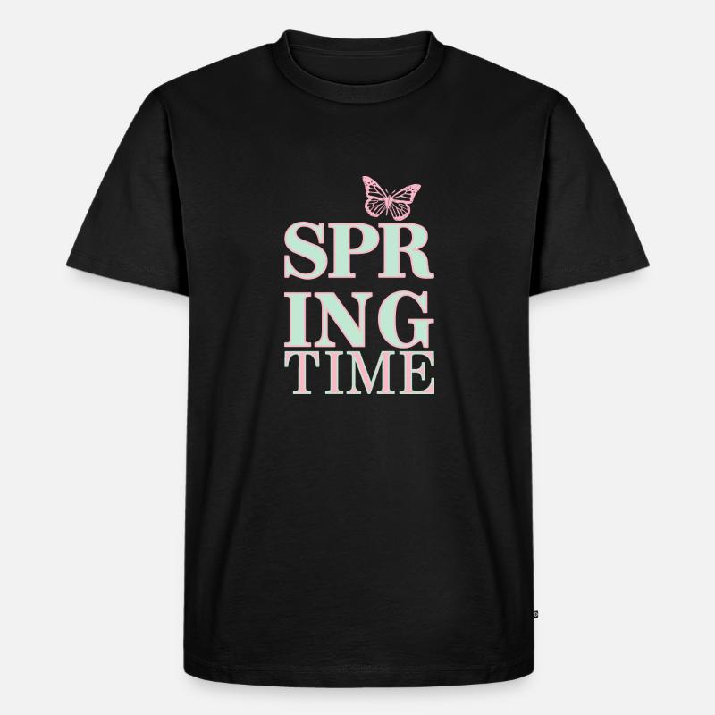 Spring Time - Spring is here! - Men's Premium Organic T-Shirt - black